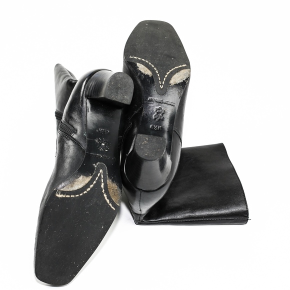 Antonio Melani Boots Heeled Black Leather - Picture 4 of 4